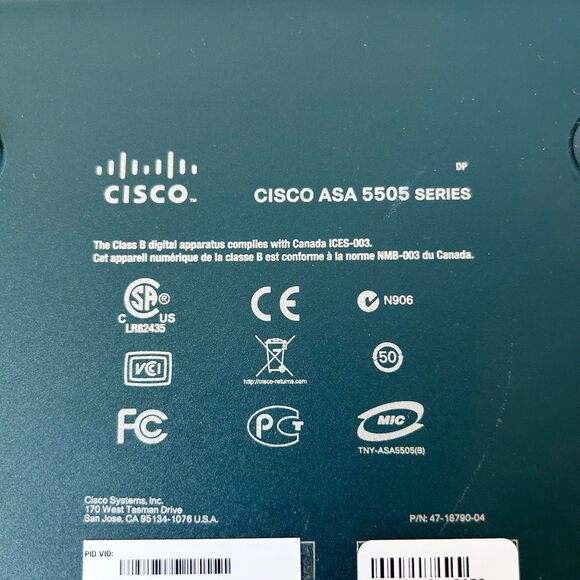 Cisco ASA 5505 Series Router Firewall Security Appliance w/AC/DC Adapter - Picture 6 of 8